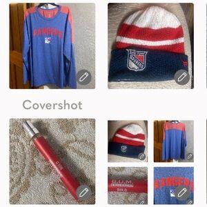 NHL Rangers LongSleeved 2XL+new hat 10x9w+BUM .33 Oz spray